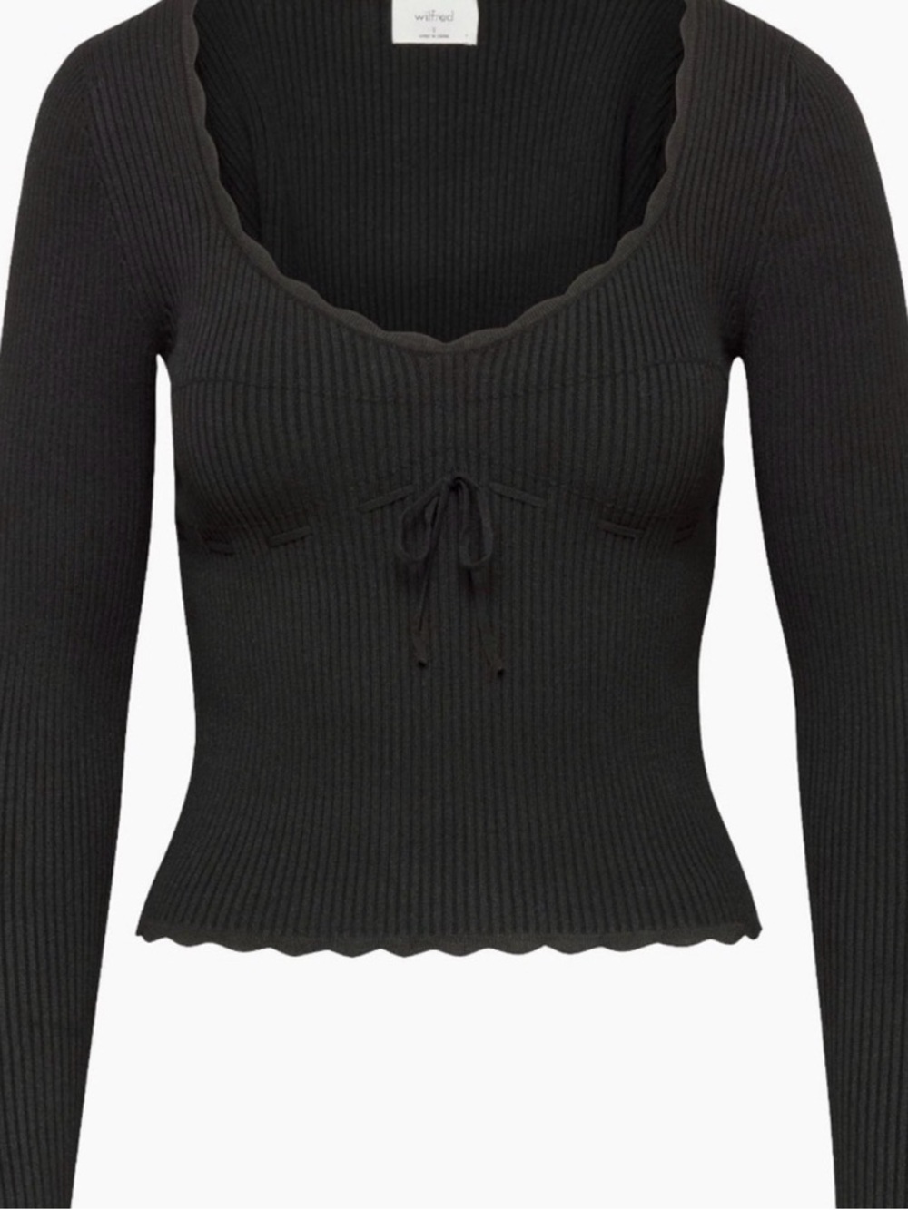 Aritzia Wilfred Black Solosit Sweater Top - Picture 3 of 3